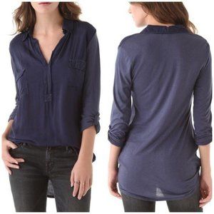 Splendid Two Pocket Henley Navy Blue S